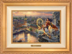 Wonder Woman™ - Lasso of Truth Wall Art by Thomas Kinkade Studios Estate Edition Canvas 12" x 18" Antique Gold
