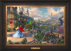 Disney Sleeping Beauty Dancing in the Enchanted Light Wall Art by Thomas Kinkade Studios Estate Edition Canvas 18" x 27" Estate Bronze