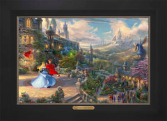 Disney Sleeping Beauty Dancing in the Enchanted Light Wall Art by Thomas Kinkade Studios Estate Edition Canvas 18" x 27" Modern Black