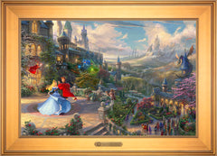 Disney Sleeping Beauty Dancing in the Enchanted Light Wall Art by Thomas Kinkade Studios Estate Edition Canvas 18" x 27" Gallery Gold