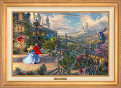 Disney Sleeping Beauty Dancing in the Enchanted Light Wall Art by Thomas Kinkade Studios Estate Edition Canvas 24" x 36" Antique Gold