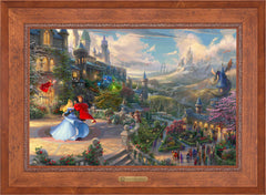 Disney Sleeping Beauty Dancing in the Enchanted Light Wall Art by Thomas Kinkade Studios Estate Edition Canvas 24" x 36" Rustic Andalucian