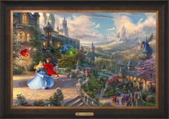 Disney Sleeping Beauty Dancing in the Enchanted Light Wall Art by Thomas Kinkade Studios Estate Edition Canvas 24" x 36" Estate Bronze