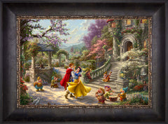 Disney Snow White Dancing in the Sunlight Wall Art by Thomas Kinkade Studios Jewel Edition Canvas 12" x 18" Cabernet