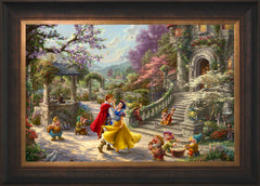 Disney Snow White Dancing in the Sunlight Wall Art by Thomas Kinkade Studios Jewel Edition Canvas 18" x 27" Estate Bronze