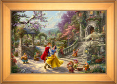 Disney Snow White Dancing in the Sunlight Wall Art by Thomas Kinkade Studios Jewel Edition Canvas 18" x 27" Gallery Gold