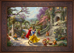 Disney Snow White Dancing in the Sunlight Wall Art by Thomas Kinkade Studios Jewel Edition Canvas 18" x 27" Gallery Bronze