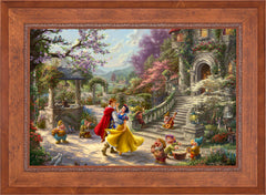 Disney Snow White Dancing in the Sunlight Wall Art by Thomas Kinkade Studios Jewel Edition Canvas 24" x 36" Rustic Andalucian