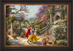 Disney Snow White Dancing in the Sunlight Wall Art by Thomas Kinkade Studios Jewel Edition Canvas 24" x 36" Estate Bronze