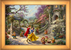Disney Snow White Dancing in the Sunlight Wall Art by Thomas Kinkade Studios Jewel Edition Canvas 24" x 36" Gallery Gold