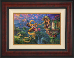 Disney Tangled Up In Love Wall Art by Thomas Kinkade Studios Jewel Edition Canvas 12" x 18" Gallery Burl