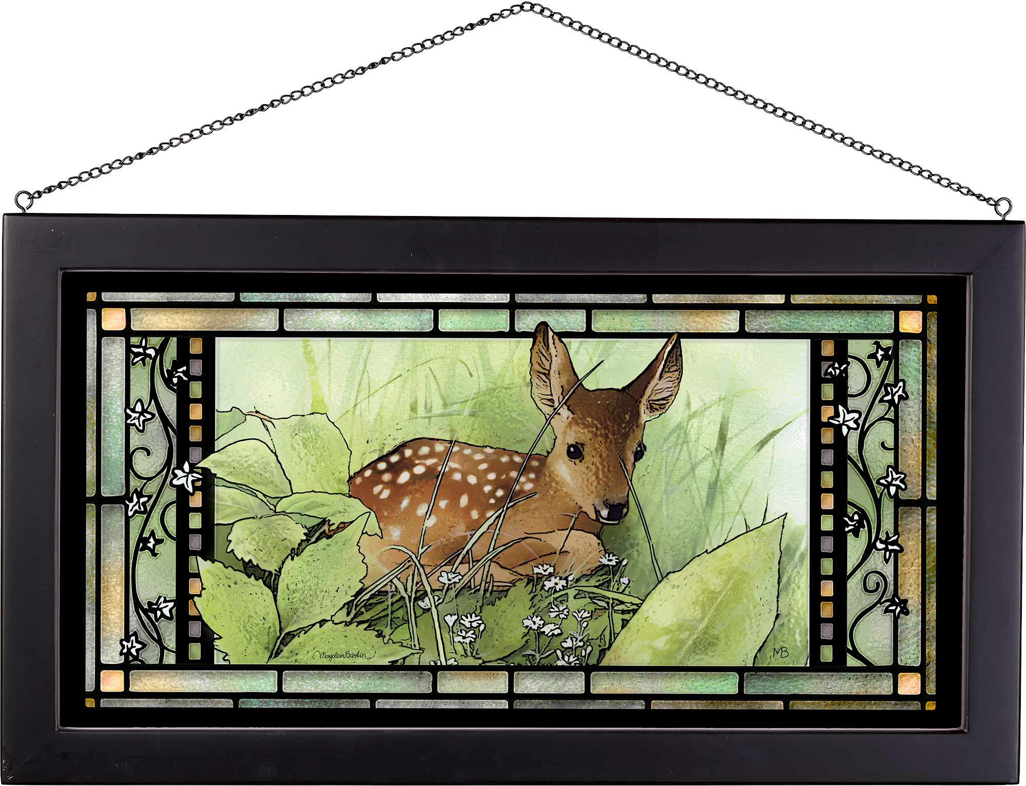 Waiting for Mom Framed Glass Art By Marjolein Bastin