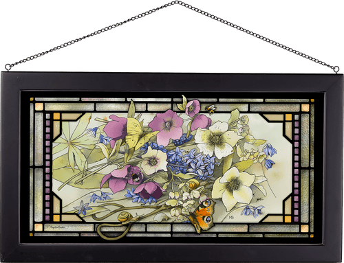 Gardener's Delight Framed Glass Art By Marjolein Bastin
