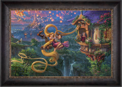 Disney Tangled Up In Love Wall Art by Thomas Kinkade Studios Canvas Gallery Wrap 8" x 10" Unframed