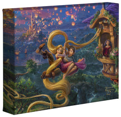 Disney Tangled Up In Love Wall Art by Thomas Kinkade Studios Canvas Gallery Wrap 8" x 10" Unframed