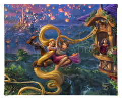 Disney Tangled Up In Love Wall Art by Thomas Kinkade Studios Canvas Gallery Wrap 8" x 10" Unframed