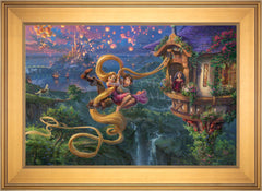 Disney Tangled Up In Love Wall Art by Thomas Kinkade Studios Canvas Gallery Wrap 8" x 10" Unframed