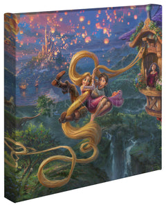 Disney Tangled Up In Love Wall Art by Thomas Kinkade Studios Canvas Gallery Wrap 8" x 10" Unframed