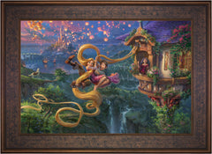 Disney Tangled Up In Love Wall Art by Thomas Kinkade Studios Canvas Gallery Wrap 8" x 10" Unframed