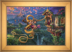 Disney Tangled Up In Love Wall Art by Thomas Kinkade Studios Canvas Gallery Wrap 8" x 10" Unframed