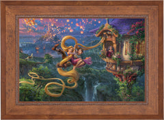 Disney Tangled Up In Love Wall Art by Thomas Kinkade Studios Canvas Gallery Wrap 8" x 10" Unframed