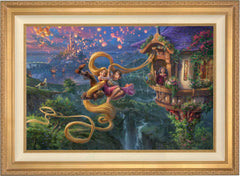 Disney Tangled Up In Love Wall Art by Thomas Kinkade Studios Canvas Gallery Wrap 8" x 10" Unframed