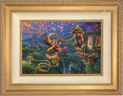 Disney Tangled Up In Love Wall Art by Thomas Kinkade Studios Canvas Gallery Wrap 8" x 10" Unframed