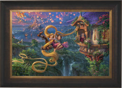 Disney Tangled Up In Love Wall Art by Thomas Kinkade Studios Canvas Gallery Wrap 8" x 10" Unframed