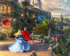 Disney Sleeping Beauty Dancing in the Enchanted Light Wall Art by Thomas Kinkade Studios Canvas Gallery Wrap 8" x 10" Unframed