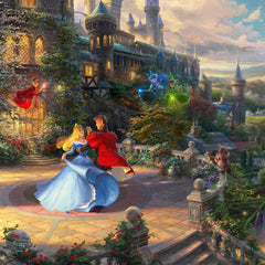 Disney Sleeping Beauty Dancing in the Enchanted Light Wall Art by Thomas Kinkade Studios Canvas Gallery Wrap 14" x 14" Unframed