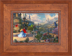 Disney Sleeping Beauty Dancing in the Enchanted Light Wall Art by Thomas Kinkade Studios Jewel Edition Canvas 12" x 18" Rustic Andalucian