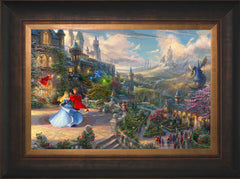 Disney Sleeping Beauty Dancing in the Enchanted Light Wall Art by Thomas Kinkade Studios Jewel Edition Canvas 12" x 18" Estate Bronze