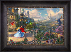 Disney Sleeping Beauty Dancing in the Enchanted Light Wall Art by Thomas Kinkade Studios Jewel Edition Canvas 12" x 18" Cabernet