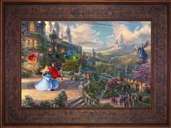 Disney Sleeping Beauty Dancing in the Enchanted Light Wall Art by Thomas Kinkade Studios Jewel Edition Canvas 12" x 18" Gallery Bronze