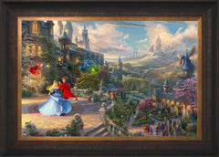 Disney Sleeping Beauty Dancing in the Enchanted Light Wall Art by Thomas Kinkade Studios Jewel Edition Canvas 18" x 27" Estate Bronze