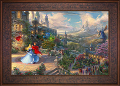 Disney Sleeping Beauty Dancing in the Enchanted Light Wall Art by Thomas Kinkade Studios Jewel Edition Canvas 18" x 27" Gallery Bronze