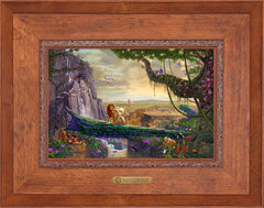 Disney The Lion King - Return to Pride Rock Wall Art by Thomas Kinkade Studios Estate Edition Canvas 12" x 18" Rustic Andalucian