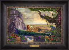 Disney The Lion King - Return to Pride Rock Wall Art by Thomas Kinkade Studios Estate Edition Canvas 12" x 18" Cabernet