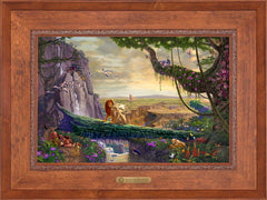 Disney The Lion King - Return to Pride Rock Wall Art by Thomas Kinkade Studios Estate Edition Canvas 18" x 27" Rustic Andalucian