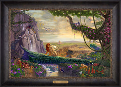 Disney The Lion King - Return to Pride Rock Wall Art by Thomas Kinkade Studios Estate Edition Canvas 18" x 27" Cabernet