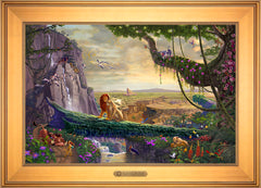 Disney The Lion King - Return to Pride Rock Wall Art by Thomas Kinkade Studios Estate Edition Canvas 18" x 27" Gallery Gold