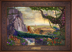 Disney The Lion King - Return to Pride Rock Wall Art by Thomas Kinkade Studios Estate Edition Canvas 18" x 27" Gallery Bronze