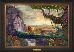 Disney The Lion King - Return to Pride Rock Wall Art by Thomas Kinkade Studios Estate Edition Canvas 24" x 36" Estate Bronze