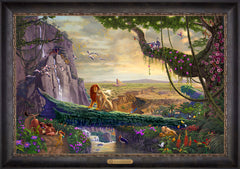 Disney The Lion King - Return to Pride Rock Wall Art by Thomas Kinkade Studios Estate Edition Canvas 24" x 36" Cabernet