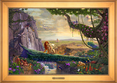 Disney The Lion King - Return to Pride Rock Wall Art by Thomas Kinkade Studios Estate Edition Canvas 24" x 36" Gallery Gold