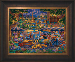 Mickey and Friends Paint in Paris Wall Art by Eric Dowdle Standard Number Canvas 16" x 20" Estate Bronze