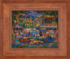 Mickey and Friends Paint in Paris Wall Art by Eric Dowdle Standard Number Canvas 16" x 20" Rustic Andalucian