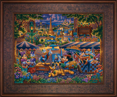 Mickey and Friends Paint in Paris Wall Art by Eric Dowdle Standard Number Canvas 16" x 20" Gallery Bronze