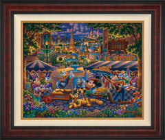 Mickey and Friends Paint in Paris Wall Art by Eric Dowdle Standard Number Canvas 24" x 30" Gallery Burl