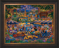 Mickey and Friends Paint in Paris Wall Art by Eric Dowdle Standard Number Canvas 24" x 30" Estate Bronze